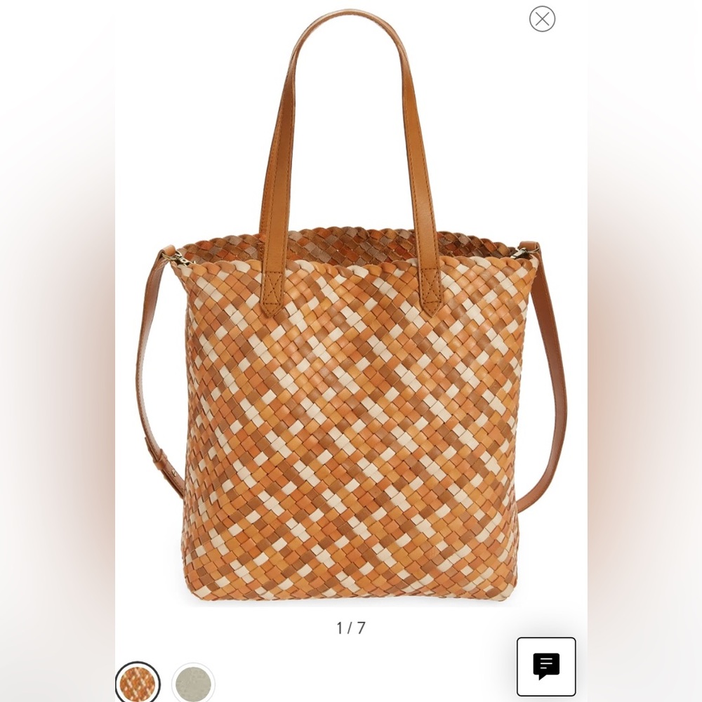 Madewell Medium Transport Tote Woven Leather Edition